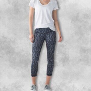 Lululemon Wunder Under Leggings Cropped High-Rise Waistband Stretchable Knit W 2